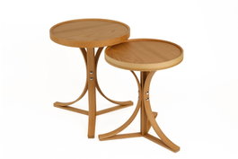 Hanah Home Lyon 2 - Oak v2 Juego de Mesas Apilables de 2 Piezas